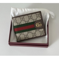 Buy Discount Gucci Bi-fold Wallet in GG Canvas 834271 Beige/Brown 2026