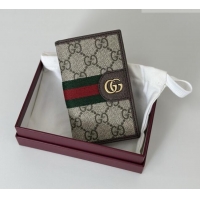 Famous Brand Gucci Long Card Case in GG Canvas 834691 Beige/Brown 2026