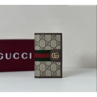 Famous Brand Gucci Long Card Case in GG Canvas 834691 Beige/Brown 2026