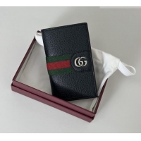 Top Grade Gucci Long Card Case in 834691 Black Leather 2026