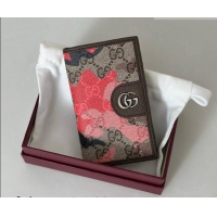 Super Quality Gucci Long Card Case in Camouflage GG Fabric 834691 Pink/Red 2026
