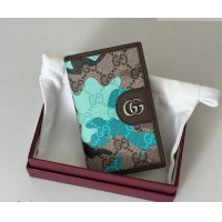 Affordable Price Gucci Long Card Case in Camouflage GG Fabric 834691 Blue 2026