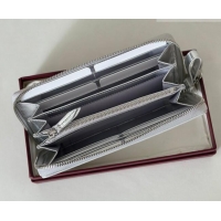 Super Quality Gucci GG Canvas Emblem Zip Around Wallet 819122 White 2026