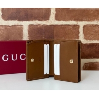 Trendy Design Gucci GG Canvas Emblem Mini Wallet with Ring 820692 Brown 2026