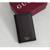 Top Quality Gucci Lira card case in Grainy Leather 867327 Dark Brown 2026