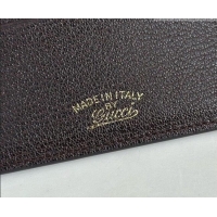 Best Quality Gucci Lira card case in Grainy Leather 867316 Dark Brown 2026