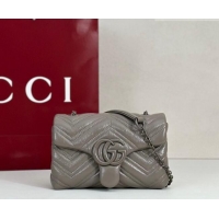 Top Quality Gucci GG Marmont Leather mini shoulder bag 856368 Grey 2026