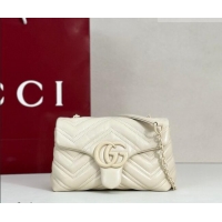 Buy Cheap Gucci GG Marmont Leather mini shoulder bag 856368 White 2026