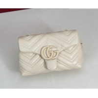 Buy Cheap Gucci GG Marmont Leather mini shoulder bag 856368 White 2026
