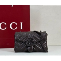 Market Sells Gucci GG Marmont Leather mini shoulder bag 856368 Dark Brown 2026