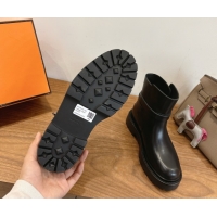 Luxury Cheap Hermes Jeff Ankle Boots in Calfskin Leather H252939 Black 2026