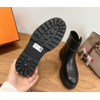 Popular Style Hermes Jeff Ankle Boots in Calfskin Leather H252939 Black/Silver 2026