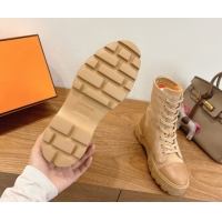 Good Product Hermes Fresh Platform Ankle Boots in Suede Leather H242072 Beige/Brown 2026