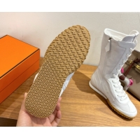 Purchase Hermes Suede and Calfskin Leather Sneaker Boots H122001 White 2026