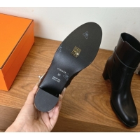 Durable Hermes Neo Heel Ankle Boots in Calfskin Leather Black 1222007 2026