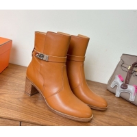 Cheap Price Hermes Neo Heel Ankle Boots in Calfskin Leather Brown 1222010 2026