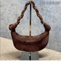 Good Product Saint Laurent Amalia Mini Hobo Bag in Suede 862558 Coffee Brown 2026