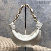 Luxury Cheap Saint Laurent Amalia Mini Hobo Bag in Calfskin Leather 862558 White 2026