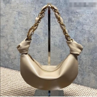 Top Design Saint Laurent Amalia Mini Hobo Bag in Calfskin Leather 862558 Apricot 2026