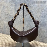 Grade Design Saint Laurent Amalia Mini Hobo Bag in Calfskin Leather 862558 Coffee Brown 2026
