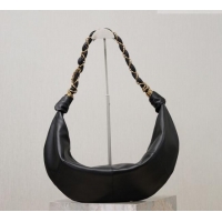 Super Quality Saint Laurent Amalia Hobo Bag in Calfskin Leather 862210 Black 2026