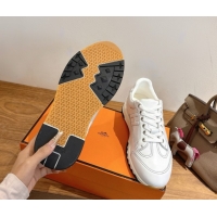 Best Price Hermes Trail Sneakers in Calfskin Leather White 1222016 2026