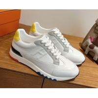 Affordable Price Hermes Trail Sneakers in Calfskin Leather White/Grey 1222017 2026