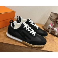 Low Price Hermes Jet Sneakers in Fabric and Suede Black 1222020 2026