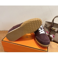 Super Quality Hermes Jet Sneakers in Fabric and Suede Dark Brown 1222021 2026