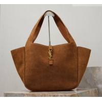 Reasonable Price Saint Laurent Bea Tote Bag in Suede 763435 Caramel 2026