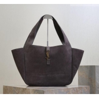Good Taste Saint Laurent Bea Tote Bag in Suede 763435 Grey 2026