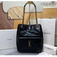 Buy Discount Saint Laurent Niki Small Shopping Bag in Shiny Vintage Leather 862295 Black 2026