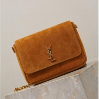 Good Quality Saint Laurent Kate Chain Bag in Suede 544116 Clay Yellow 2026