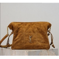 Best Price Saint Laurent Jamie Shoulder Pouch Bag in Suede 862712 Caramel 2026