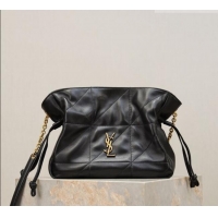 Best Price Saint Laurent Jamie Shoulder Pouch Bag in Lambskin Leather 862712 Black 2026