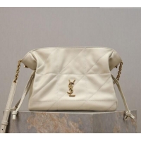 Best Quality Saint Laurent Jamie Shoulder Pouch Bag in Lambskin Leather 862712 White 2026