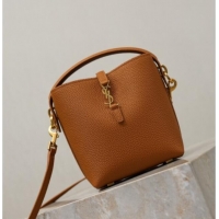 Promotional Saint Laurent LE 37 Mini Bucket Bag in Grained leather 765870 Clay Yellow 2026