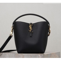 Top Grade Saint Laurent LE 37 Small Bucket Bag in Grained leather 749036 Black 2026