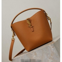 Promotional Saint Laurent LE 37 Small Bucket Bag in Grained leather 749036 Clay Yellow 2026