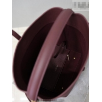 Promotional Saint Laurent LE 37 Bucket Bag in Grained leather 742828 Burgundy 2026