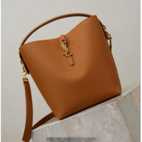 Original Cheap Saint Laurent LE 37 Bucket Bag in Grained leather 742828 Clay Yellow 2026