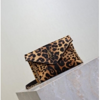 Top Quality Saint Laurent Cassandre Chain Clutch in Leopard Print Pony Hair 819271 2025