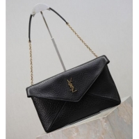 Market Sells Saint Laurent Cassandre Large Envelope Pouch in Grained Leather with Chain 769307 Black 2025