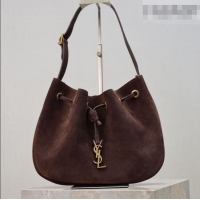 Good Taste Saint Laurent Paris Vii Small Hobo Bag in Suede 796626 Coffee 2025