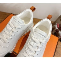 Luxury Hermes Bouncing Sneakers in Calfskin Leather White 1222050 2026