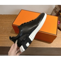 Most Popular Hermes Bouncing Sneakers in Calfskin Leather Black 1222051 2026