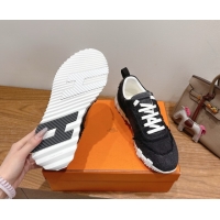 Best Price Hermes Bouncing Sneakers in Fringed H Canvas Grey Black 1222054 2026