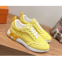 Good Quality Hermes Bouncing Sneakers in Fringed H Canvas Bright Yellow 1222055 2026