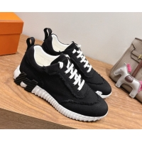 Good Looking Hermes Bouncing Sneakers in Fringed H Canvas Black 1222058 2026