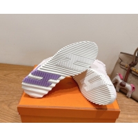 Best Product Hermes Bouncing Sneakers in Fringed H Canvas Light Purple 1222059 2026